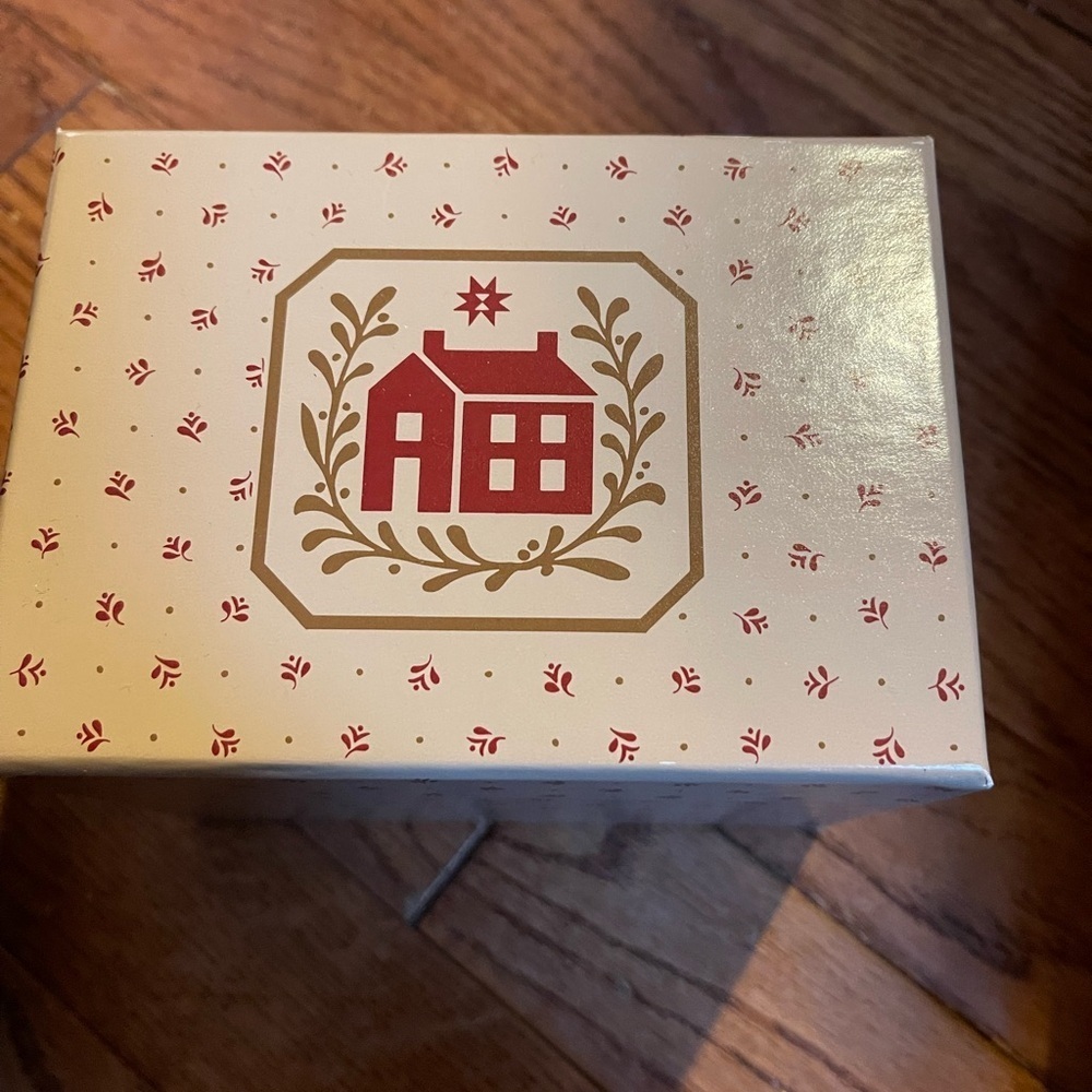 Decorative Box with Red House Design Avon Vintage